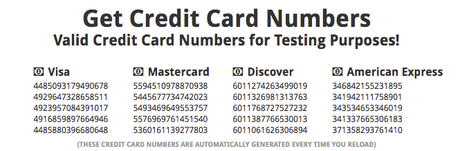 Fake Credit Card Numbers That Work Get Updated Cards Everyday Upto 