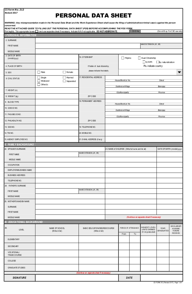 Csc form 212 2017