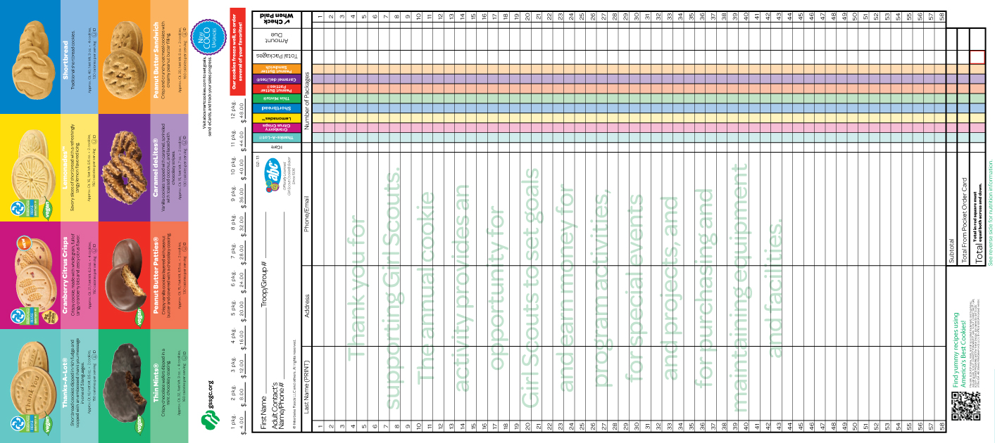 Order Card 2014 | Girl Scout Cookies Southern California Blog