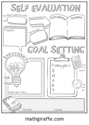 Student Goal Setting Sheet for Middle School | TpT FREE LESSONS 