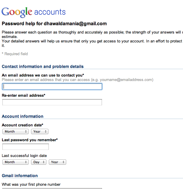 Pictures: Gmail Account Recovery Form, Drawings Art Gallery