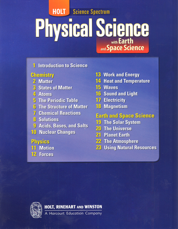 Holt Physical Science: Online Textbook Help Course Online Video 