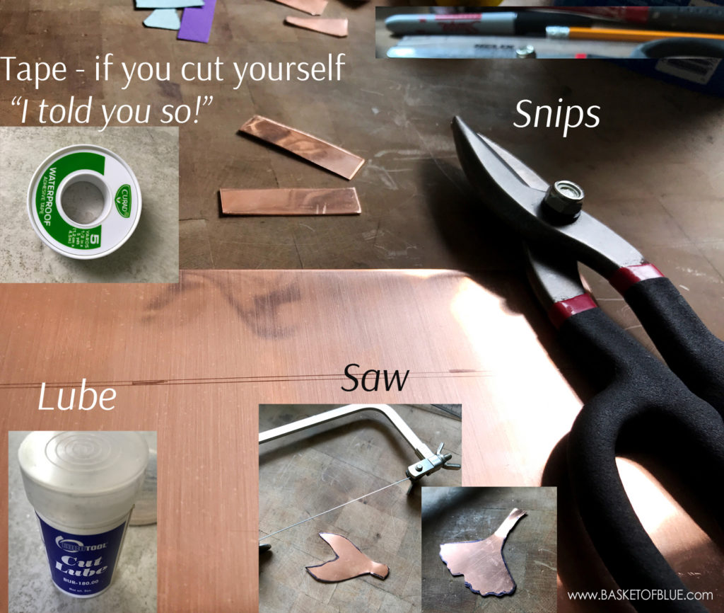 How to Cut Copper Sheet with Simple Tools Basket of Blue