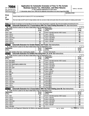 IRS 7004 form | PDFfiller