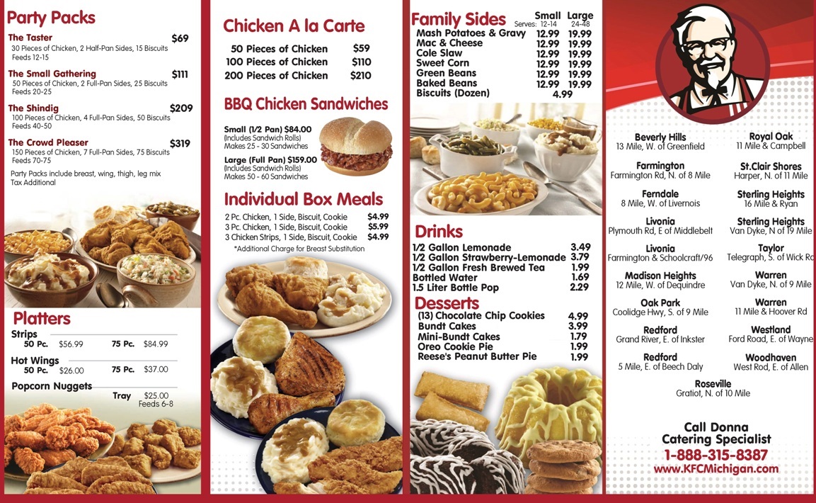 Kfc Menu Pdf amulette