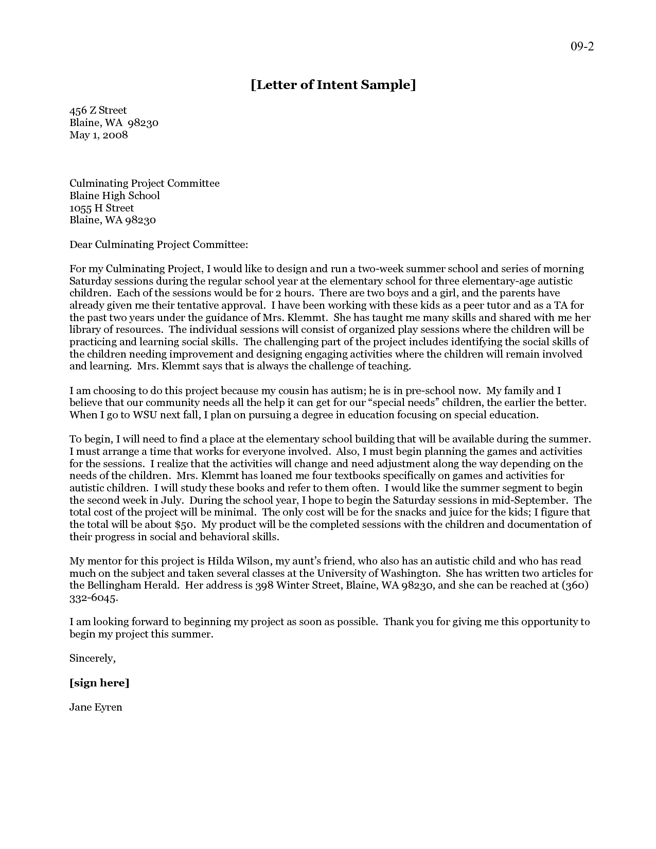 graduate school letter of intent Kleo.beachfix.co