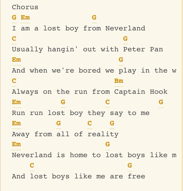 Lost Boy ukulele chords | Ukulele | Pinterest | Lost boys, Ukulele 