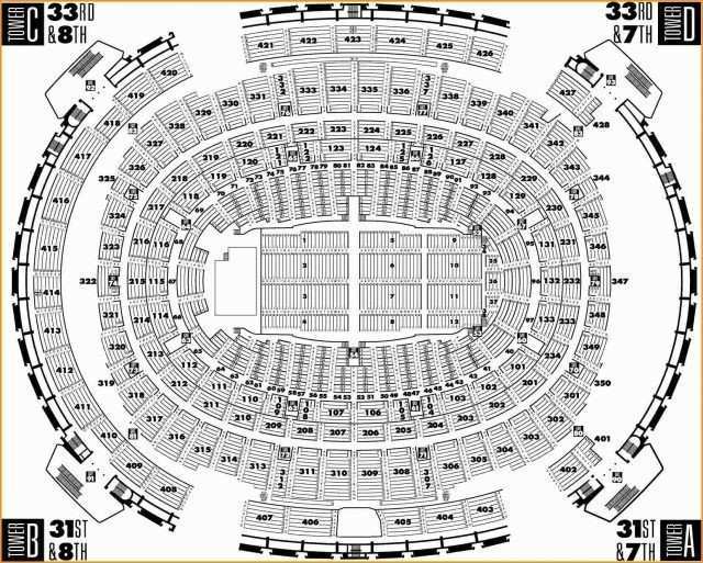 Madison Square Garden Concert Seating Chart with Seat Numbers 