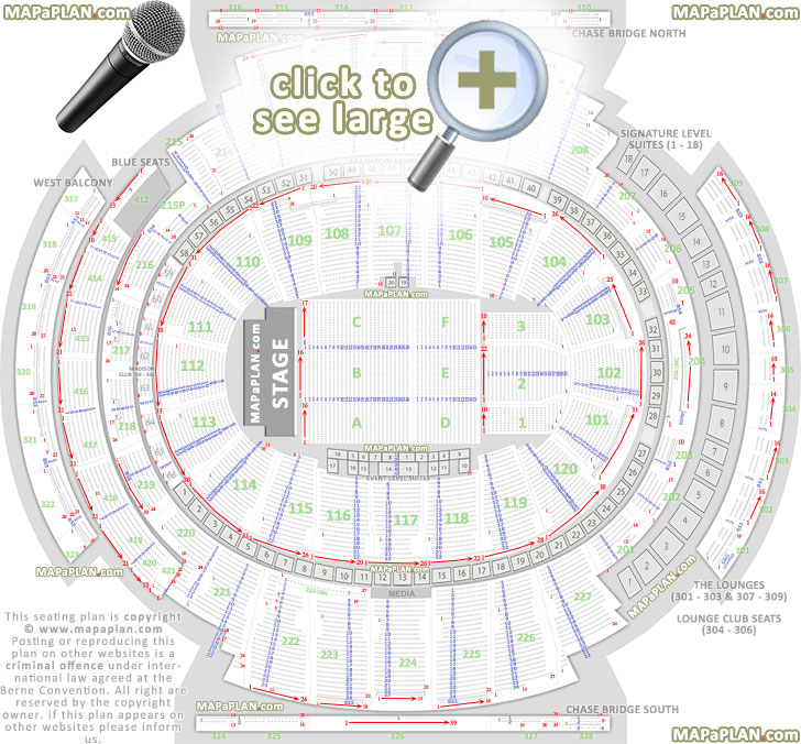 Madison Square Garden seating chart Detailed seat numbers 