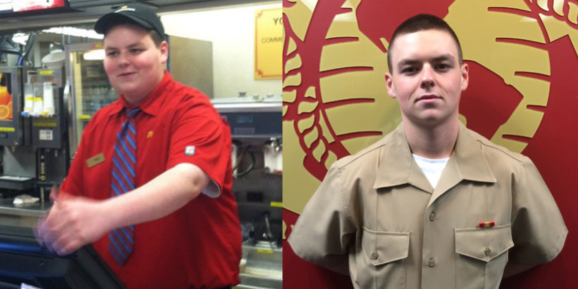 This Former McDonald's Employee Lost 120 Pounds To Join The Marine 