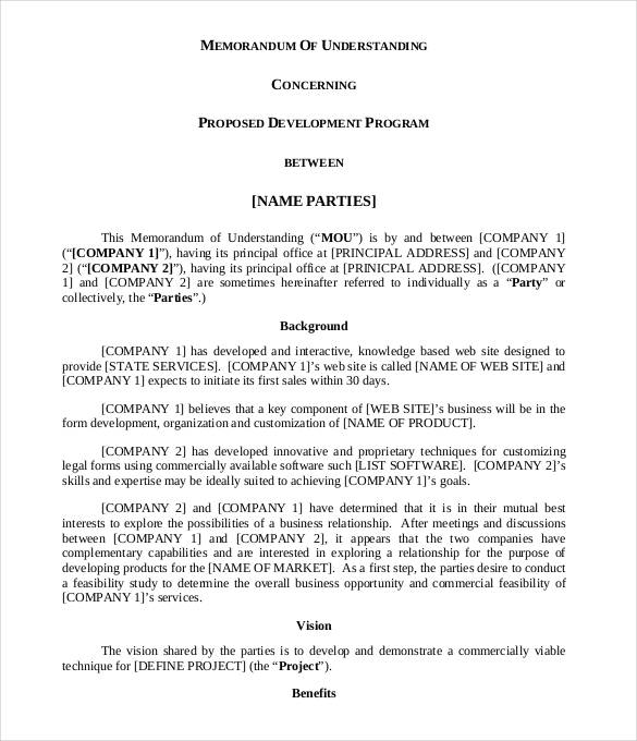35+ Memorandum of understanding Templates PDF, DOC | Free 