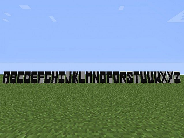 Banner Letters Minecraft Project