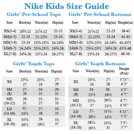 nike kids size chart on sale > OFF31% Discounts