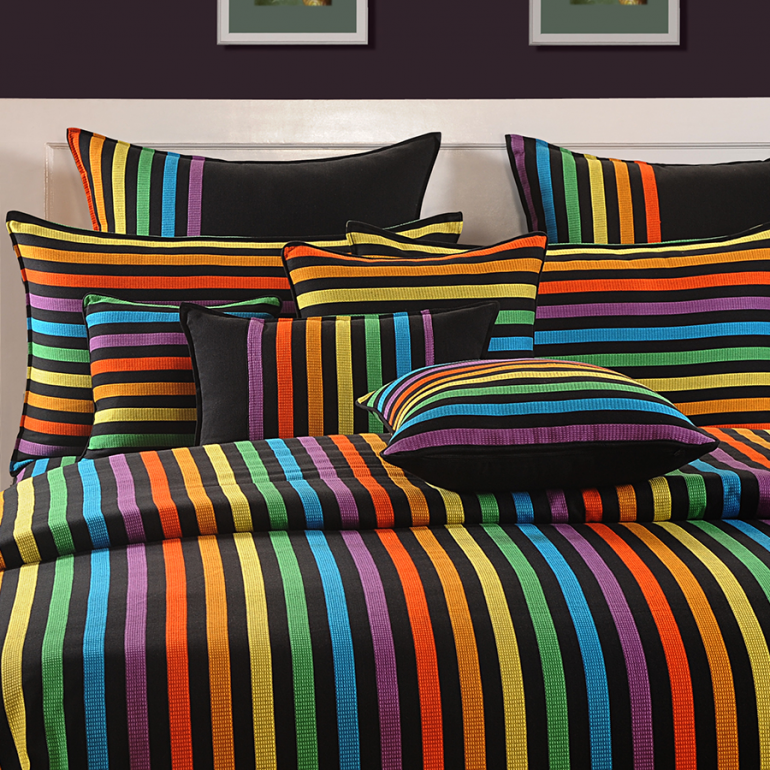 Buy Vivid Rainbow Fitted Bed Sheets Online | Cotton Fitted Bed 