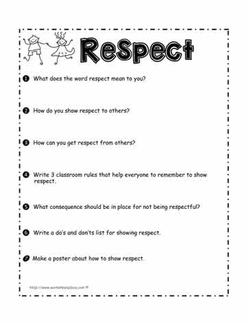 Respect worksheet#163864 Myscres