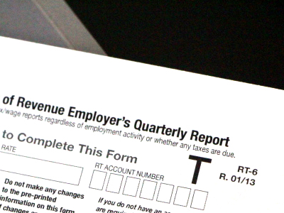 Form RT 6 Fillable Employer's Quarterly Report with Payment Coupon 