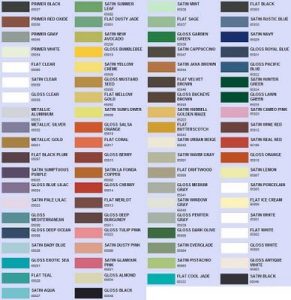 Rustoleum Spray Paint Color Chart | amulette