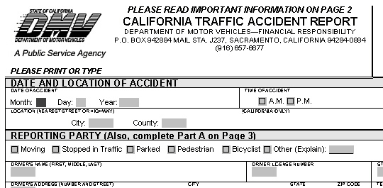 Do I Need To Fill Out A DMV SR 1 Form After My Car Accident 