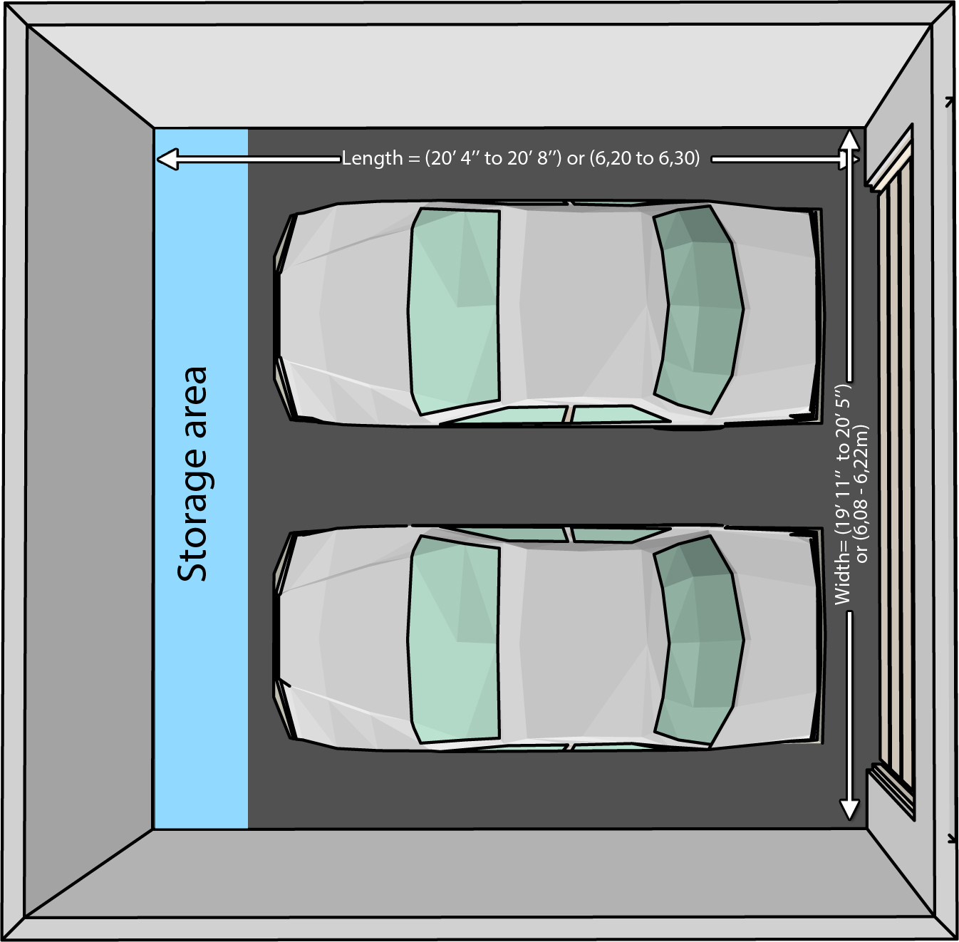 Double Car Garage Size Download Dimensions Of Two Car Garage 2 Car 