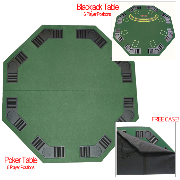 Octagon Black Jack Poker Table Top Protective Cover Size 48