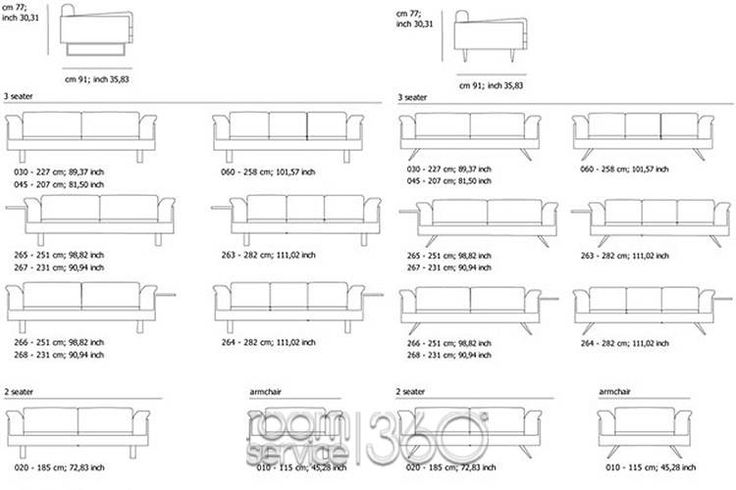 sofa bed size chart