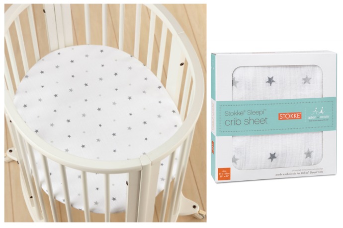 Aden + Anais's new Stokke crib sheets. We're smitten.