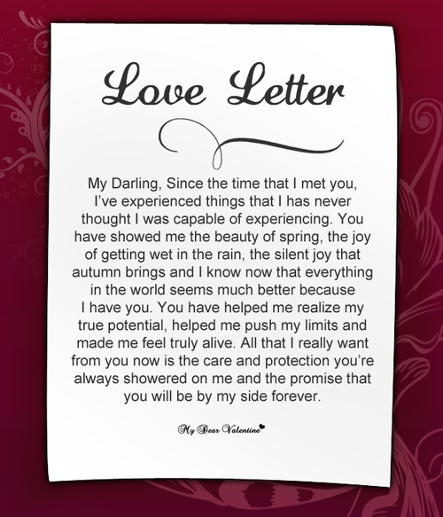 Sweet Love Letters To Her on We Heart It