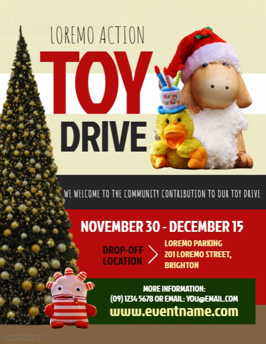 Customizable Design Templates for Toy Drive | PosterMyWall