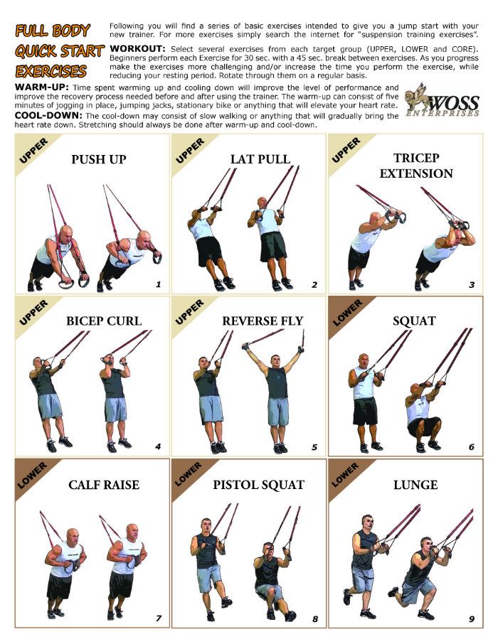 trx printable exercise list | WOSS GEAR Trainer Sample 