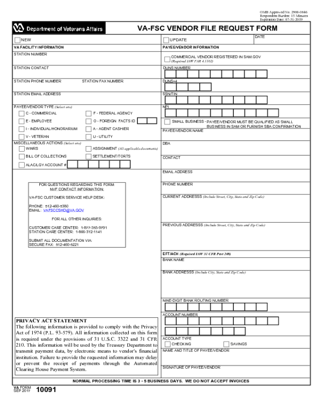 va 10091 form Koto.npand.co