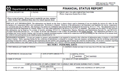 Financial Status Report Debt Management Center