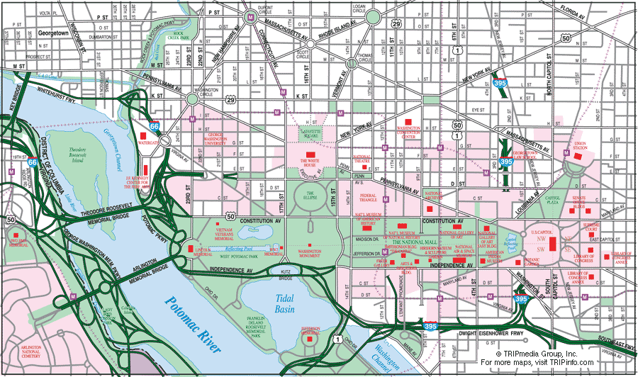 Washington D.C. Downtown Map