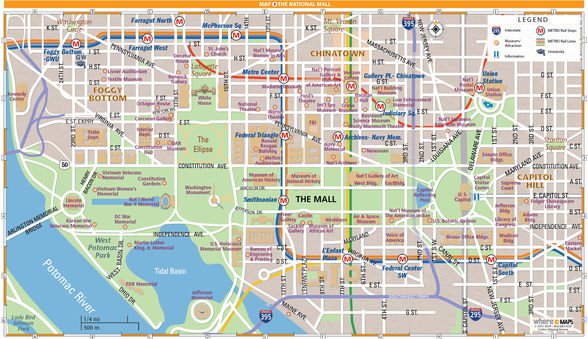National Mall Map in Washington, D.C. | WhereTraveler