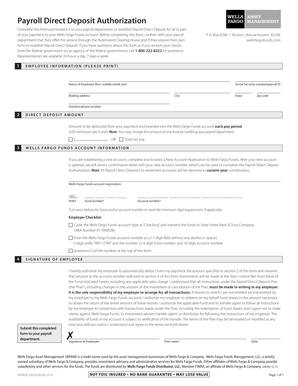 2015 2018 Form Wells Fargo DDPAYRL Fill Online, Printable 