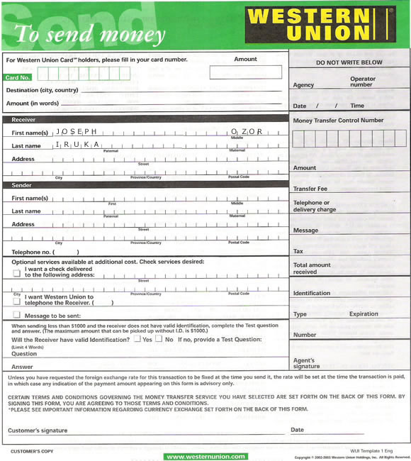 SEVIS I 901 Fee Payment by Western Union Quick Pay Instructions | ICE