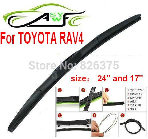 Free shipping car windshield wiper blade for TOYOTA rav4 size 24 