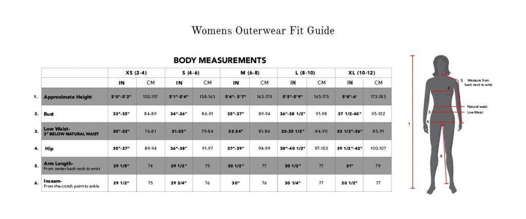 686 Sizing Chart | amulette