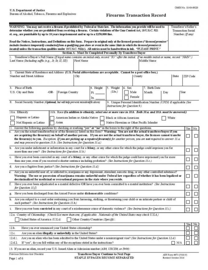 Atf Form 4473 Pdf | amulette