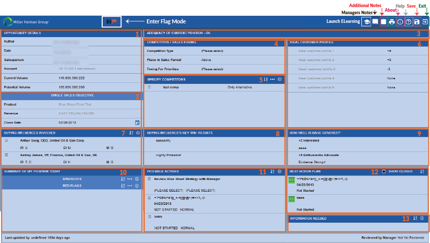 miller heiman strategic selling blue sheet