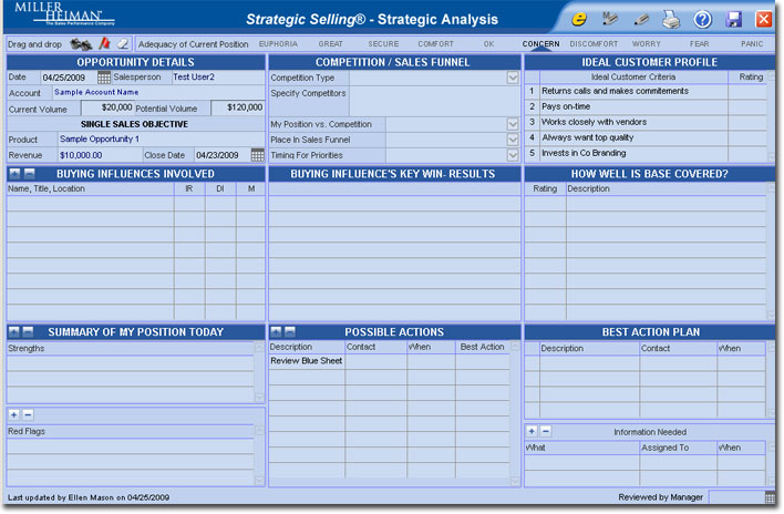 Miller Heiman Strategic Selling® methodology integration into SAP 