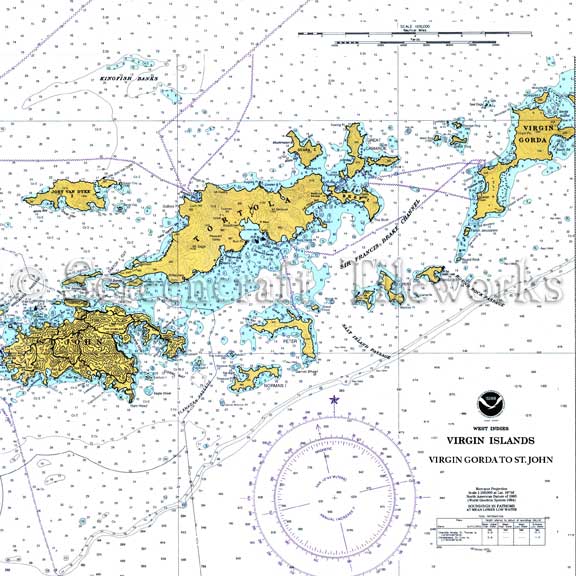 Islands Nautical Chart Decor