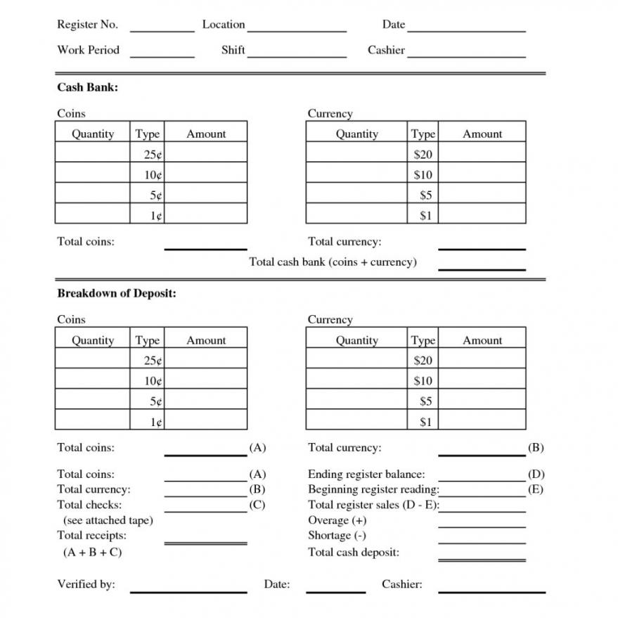 Cash Reconciliation Template | direnisteyiz3.org