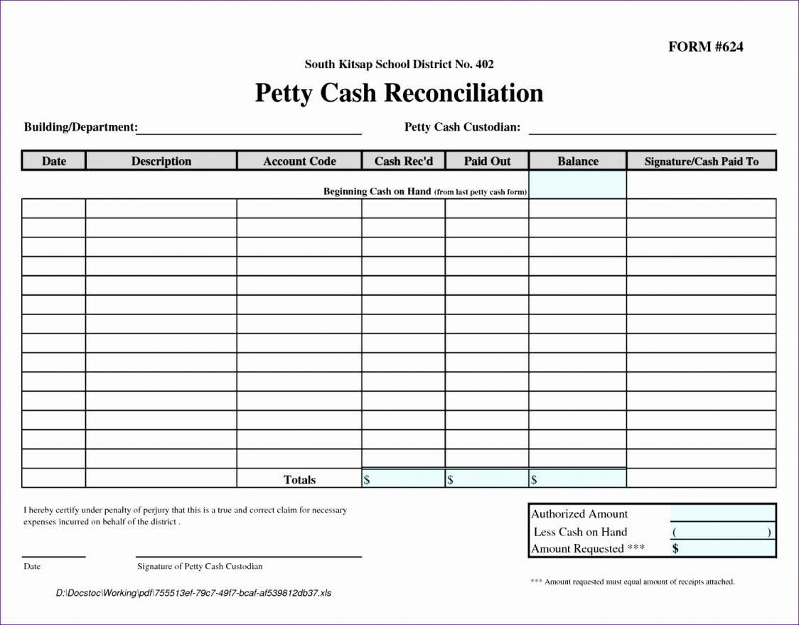 Cash Reconciliation Template | direnisteyiz3.org