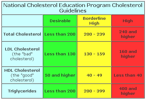 Cholesterol level scale – What's the meaning?