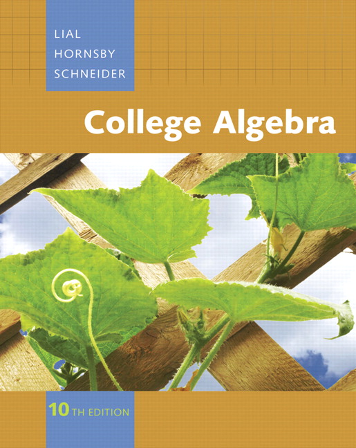 Lial, Hornsby, Schneider & Daniels, College Algebra, 11th Edition 