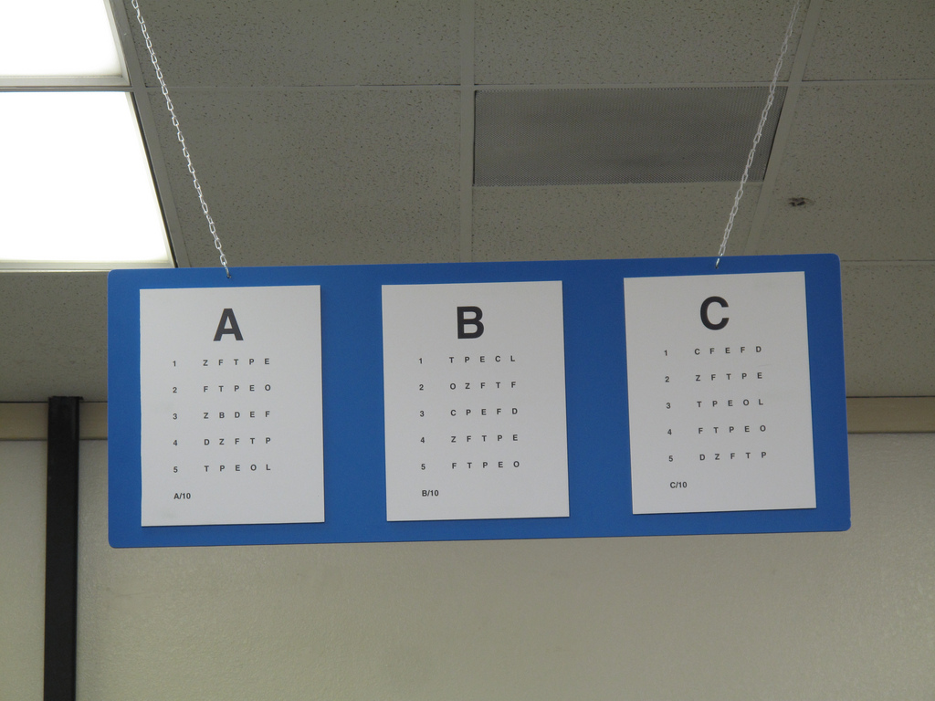 DMV Eye Charts [105:365] | The same eye chart is hanging up … | Flickr