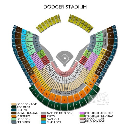 48 Dodger Stadium Detailed Seating Chart With Seat Numbers Helpful 
