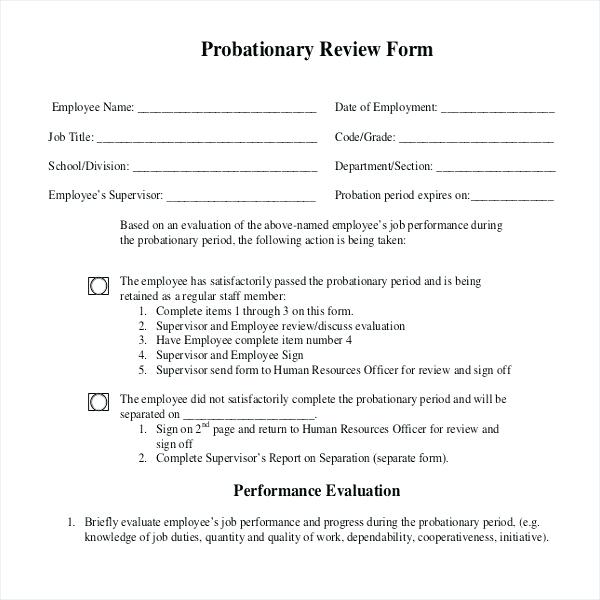 Employee Probation Period Form amulette