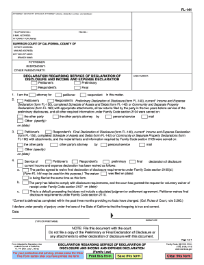 2013 2018 Form CA FL 141 Fill Online, Printable, Fillable, Blank 