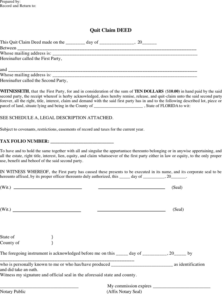Download Quitclaim Deed Form Pdf Rtf Word Free Printable Quit Claim 